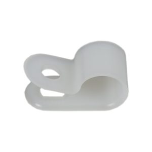 Plastic Cable Clips White