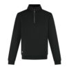 Black Faro half zip work sweater with high collar